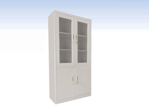 KL98-12噴塑亞光連體玻璃開門柜