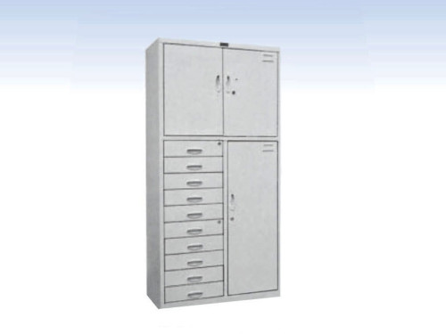 KL98-07噴塑亞光十斗三門柜